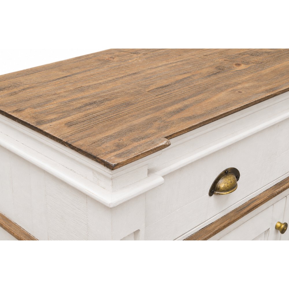 Farmhouse Style Solid Wood Sideboard Console Cabinet with Drawers & Storage -76". Picture 6