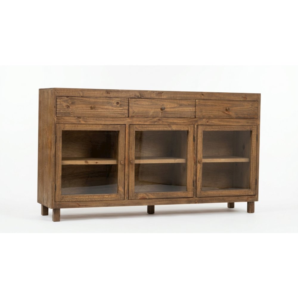 Rustic-Modern Solid Wood Bookcase & Cabinet - 84". Picture 3