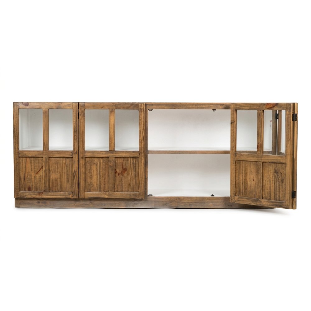 Rustic-Modern Solid Wood Sideboard, Cabinet - 91". Picture 3