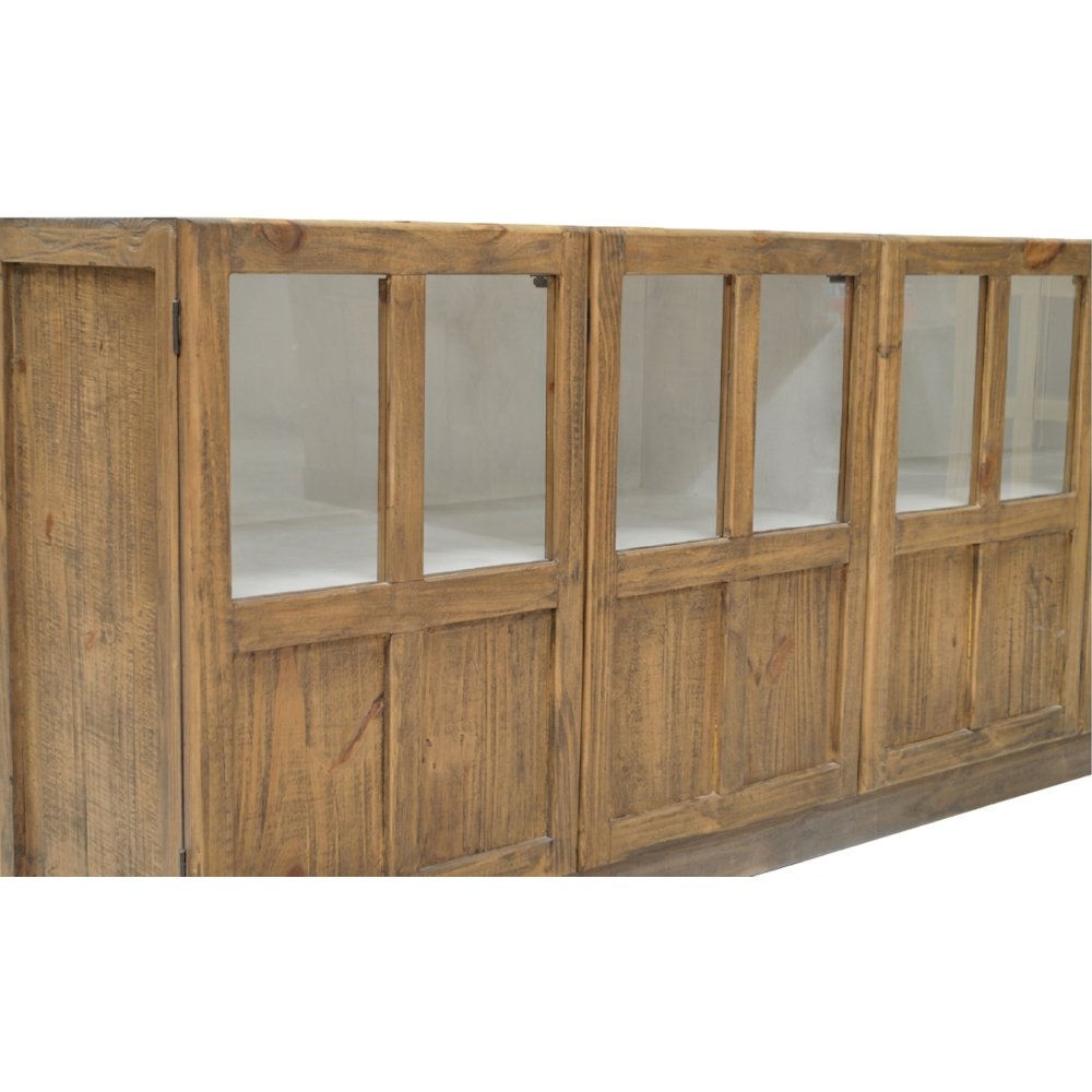 Rustic-Modern Solid Wood Sideboard, Cabinet - 91". Picture 5