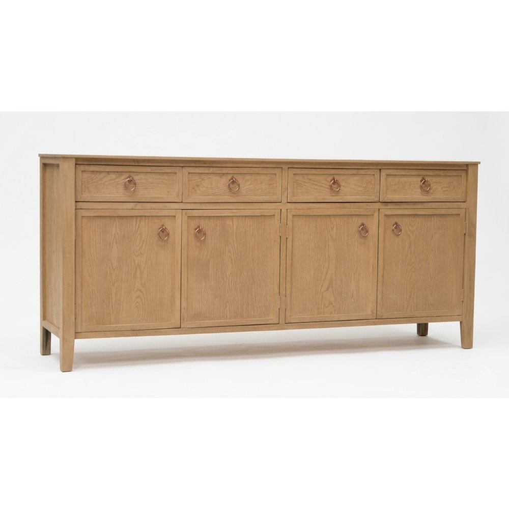 Rustic-Modern Distressed Black Solid Wood Sideboard, Cabinet. Picture 1