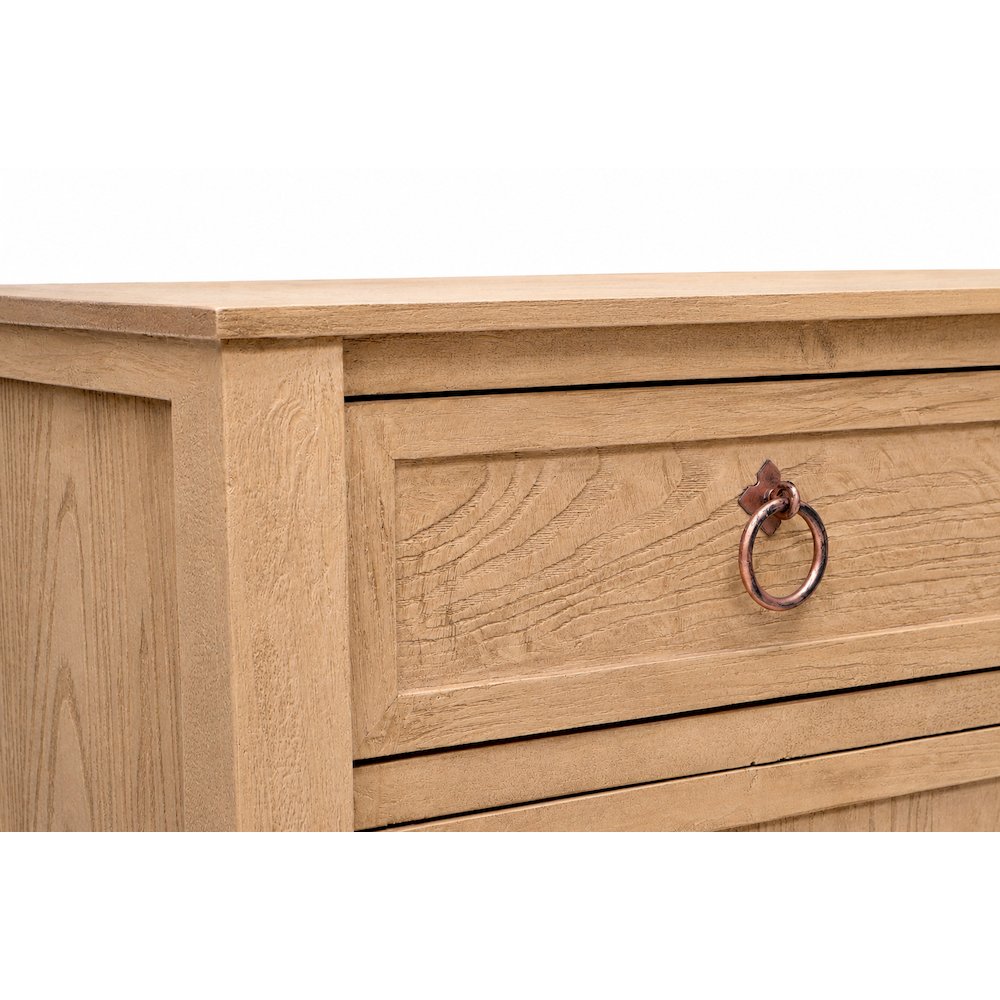 Rustic-Modern Distressed Black Solid Wood Sideboard, Cabinet. Picture 6