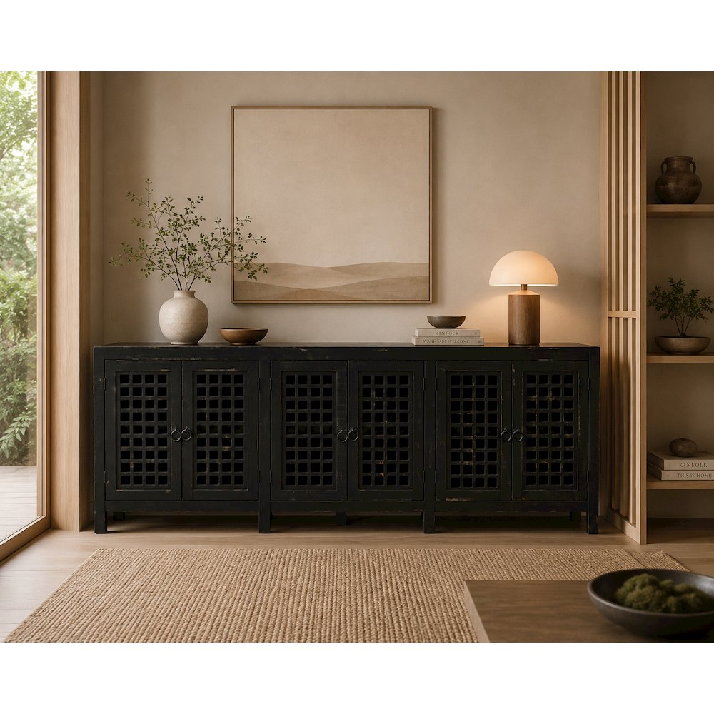 Rustic-Modern Farmhouse Solid Wood Sideboard / TV Stand. Picture 2
