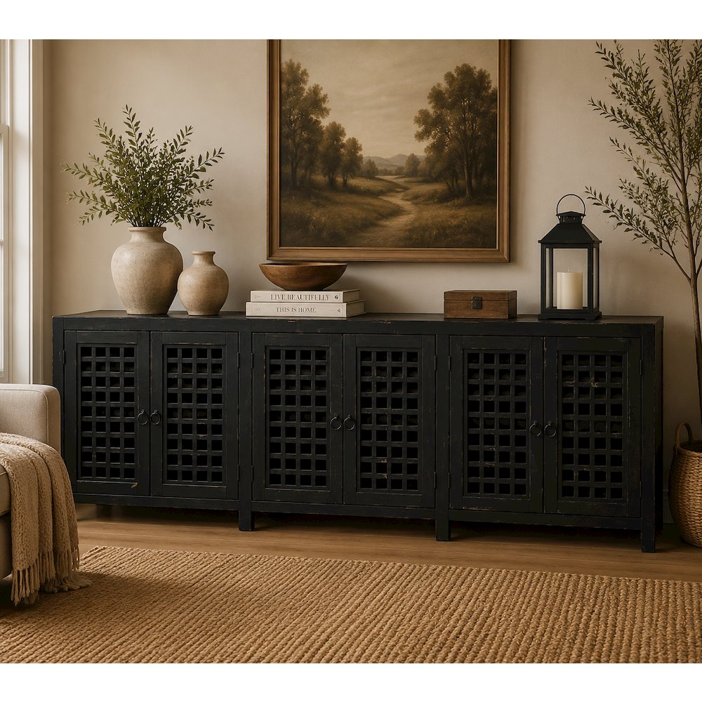 Rustic-Modern Farmhouse Solid Wood Sideboard / TV Stand. Picture 5