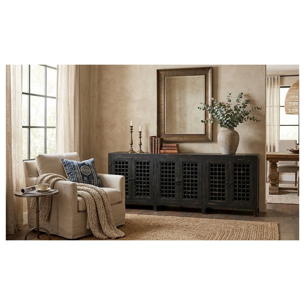 Rustic-Modern Farmhouse Solid Wood Sideboard / TV Stand. Picture 4