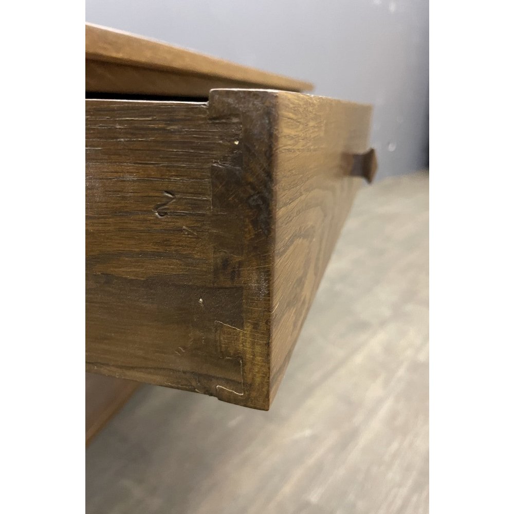 Mission / Arts and Crafts Solid Oak Writing Desk - 50 Inch - Walnut. Picture 4