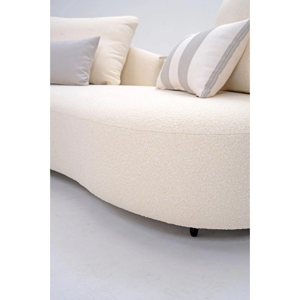 Serene Outdoor Sofa - 83", Cream Bouclé All-Weather. Picture 4