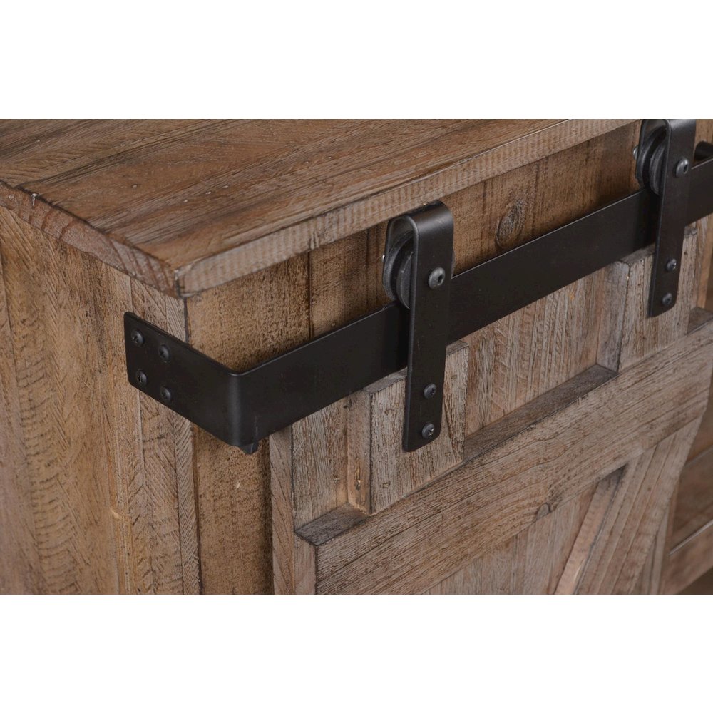 Westgate 60" Sliding Barn Door TV Stand - Grey. Picture 3