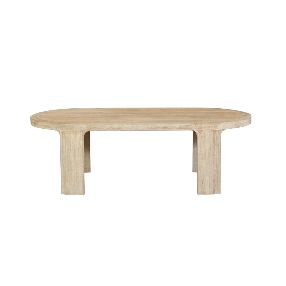 Eclipse Outdoor Solid Teak Wood Natural Look Coffee Table. Picture 1