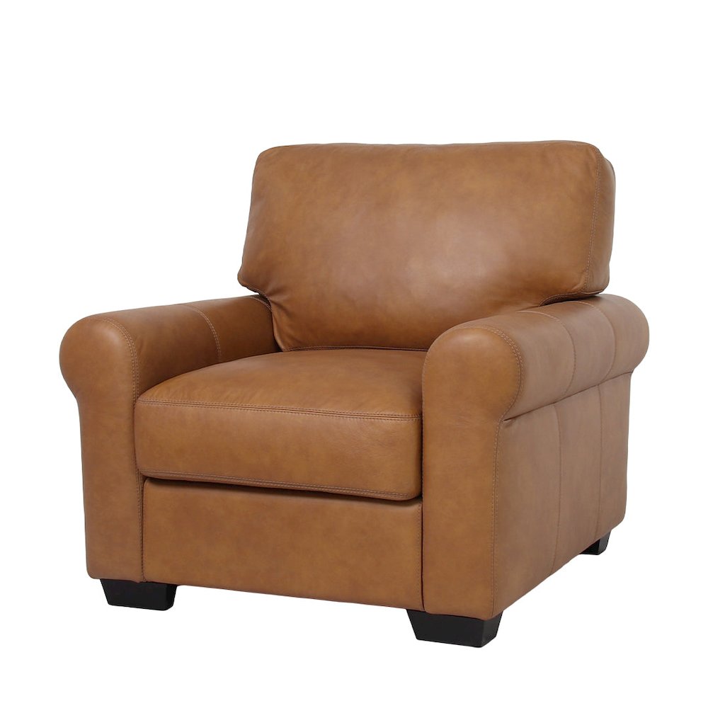 Florentine Leather Arm Chair - Tan. Picture 2