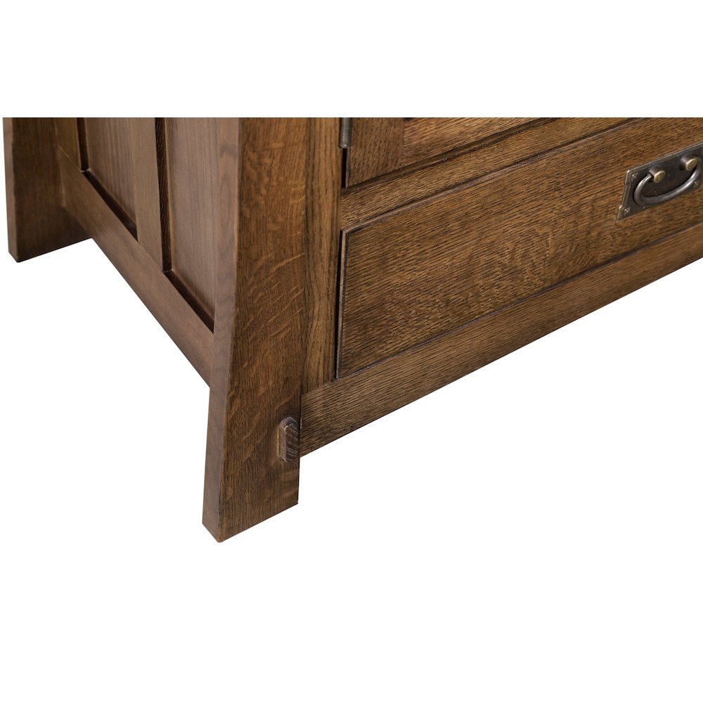 Mission Quarter Sawn Oak 60" TV Stand - Walnut. Picture 5