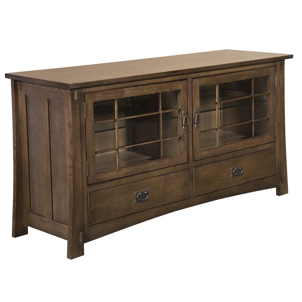 Mission Quarter Sawn Oak 60" TV Stand - Walnut. Picture 2