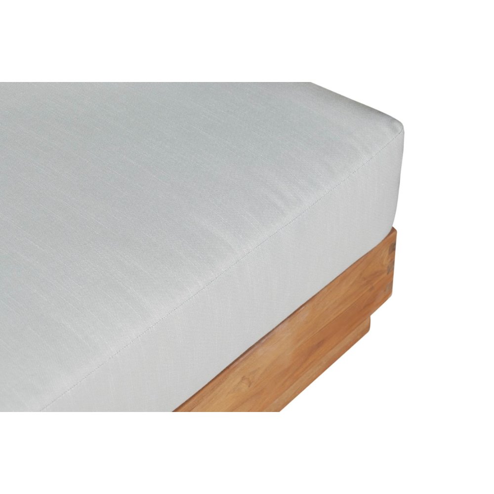 Imperial Grove Outdoor Solid Teak Wood Ottoman. Picture 3