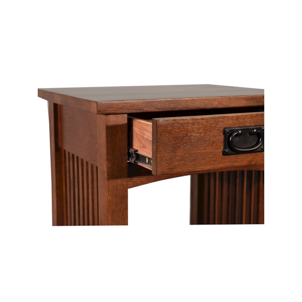 Mission 1 Drawer Nightstand With spindels- Michael's Cherry. Picture 3