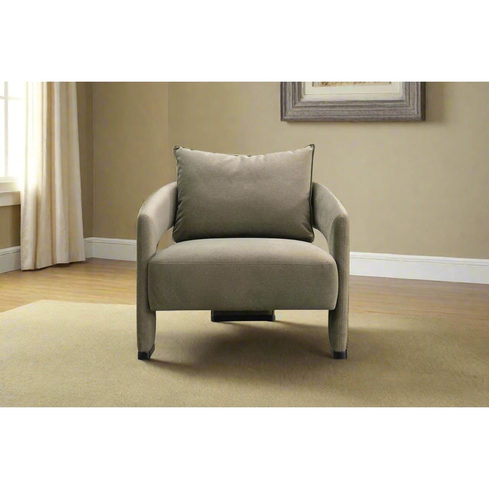 Valora Mid-Century Modern Livingroom Armchair - Gray. Picture 2