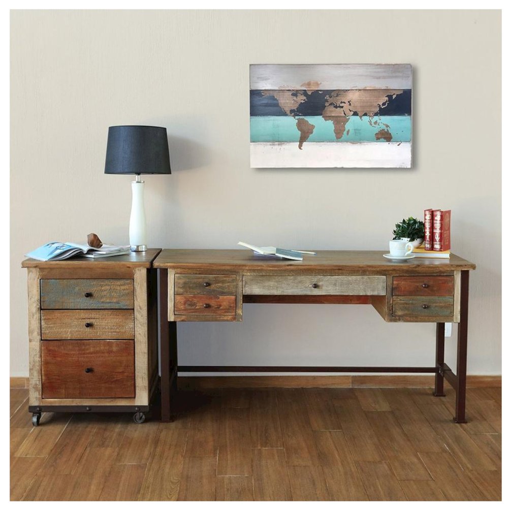 Bayshore 5 Drawer Writing Desk. Picture 2