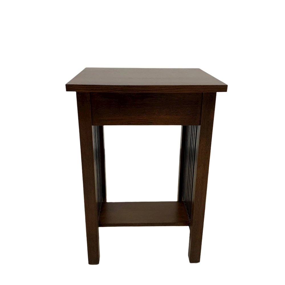 Mission 1 Drawer Spindle End Table - Walnut. Picture 5