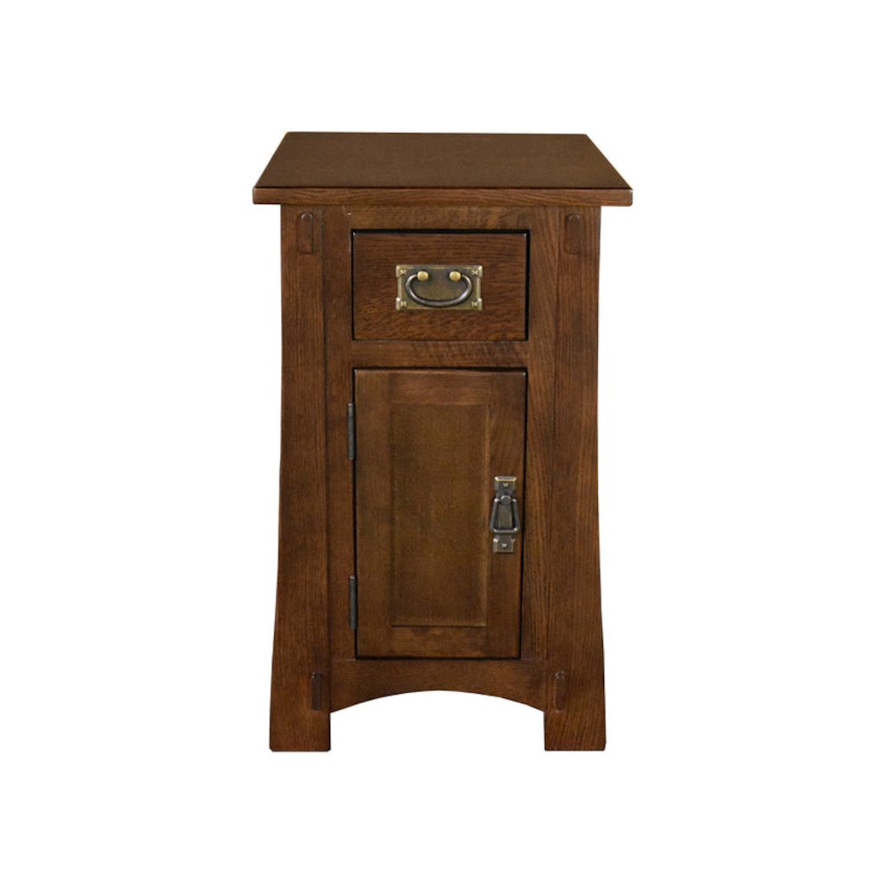 Mission Tapered Leg Narrow Nightstand - Michael's Cherry. Picture 2