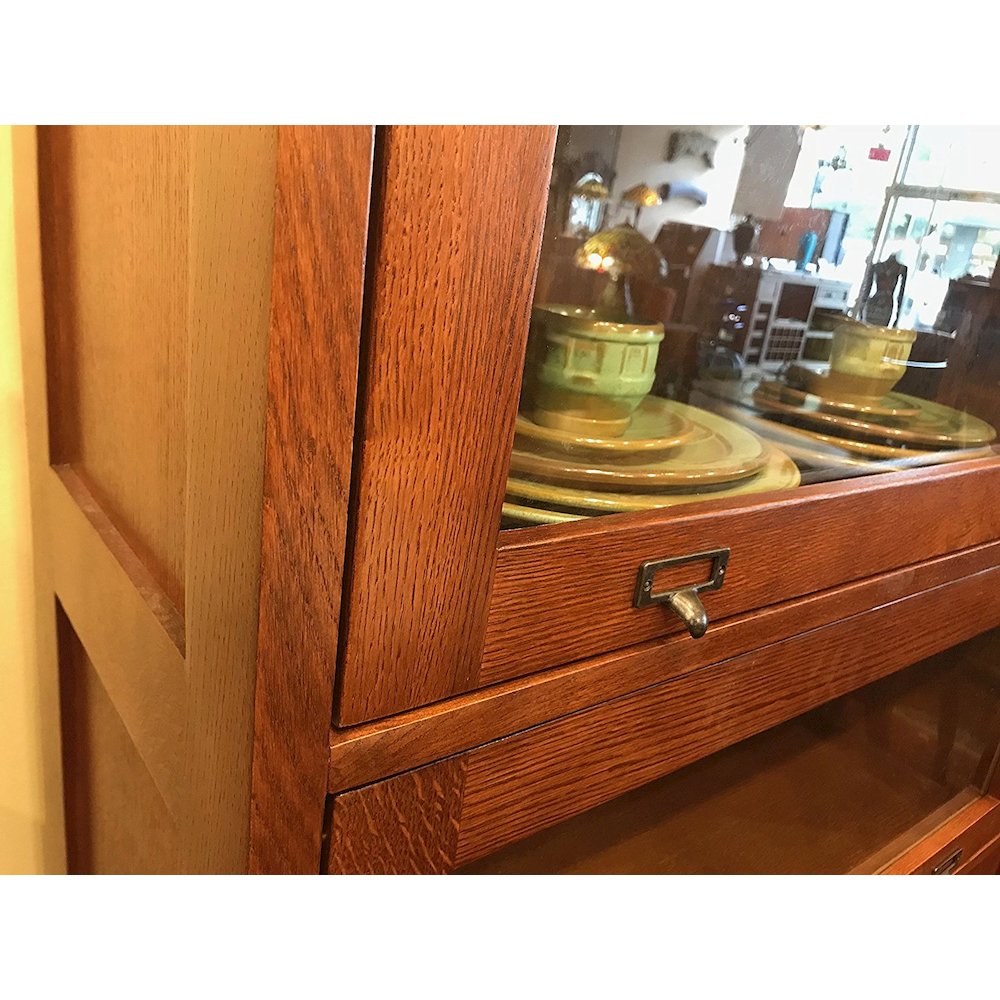 Mission Quarter Sawn Oak 4 Stack Barrister Bookcase - Michael's Cherry. Picture 4
