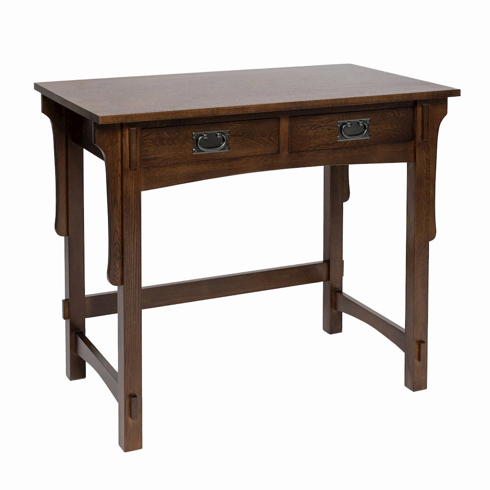Mission Quarter Sawn Oak Writing Desk - Walnut. Picture 2