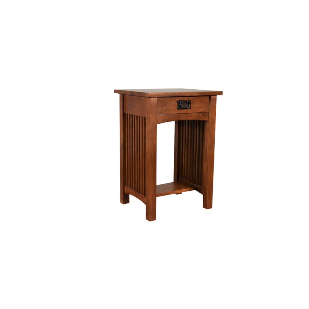 Mission 1 Drawer Nightstand With spindels- Michael's Cherry. Picture 2