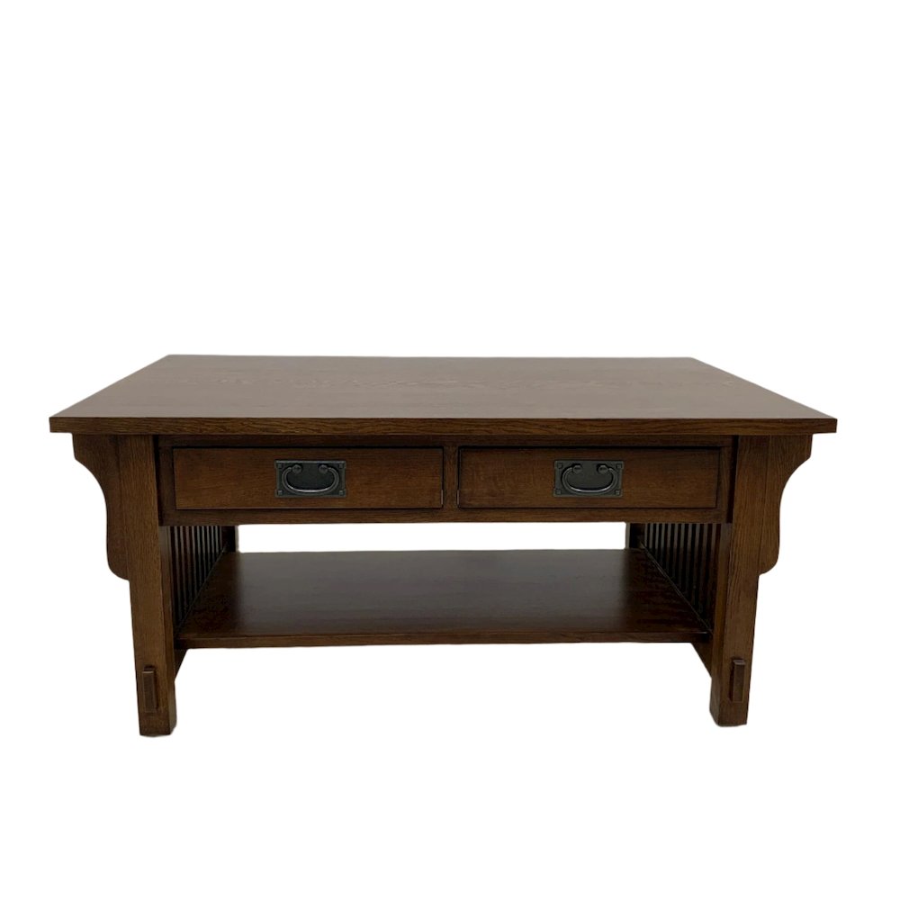 Mission Crofter 4 Drawer Coffee Table with Spindles - 40" - Walnut. Picture 4