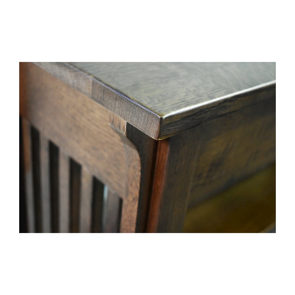Mission 1 Drawer Crofter Style Console Table - Walnut Stain. Picture 3