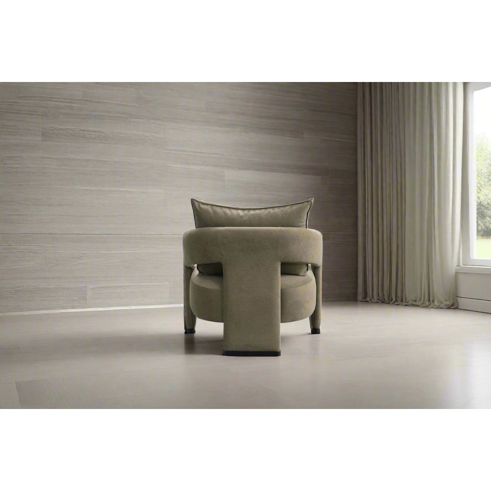 Valora Mid-Century Modern Livingroom Armchair - Gray. Picture 4