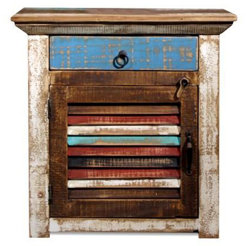Pair of La Boca Shutter Door End Table. Picture 2