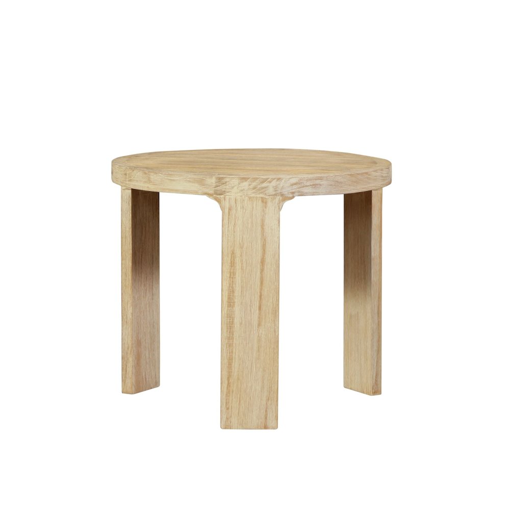 Eclipse Outdoor Solid Teak Wood Natural Look End Table. Picture 1