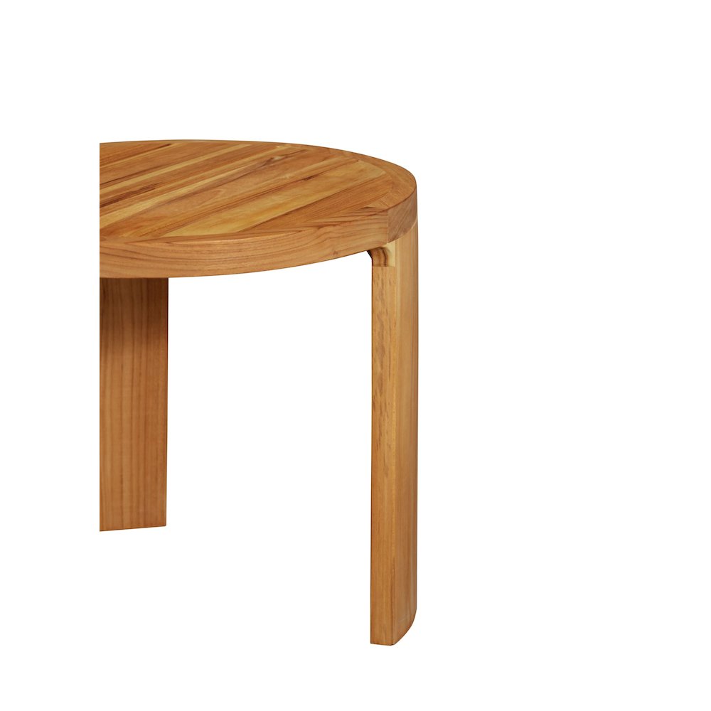 Eclipse Outdoor Solid Teak Wood End Table. Picture 5