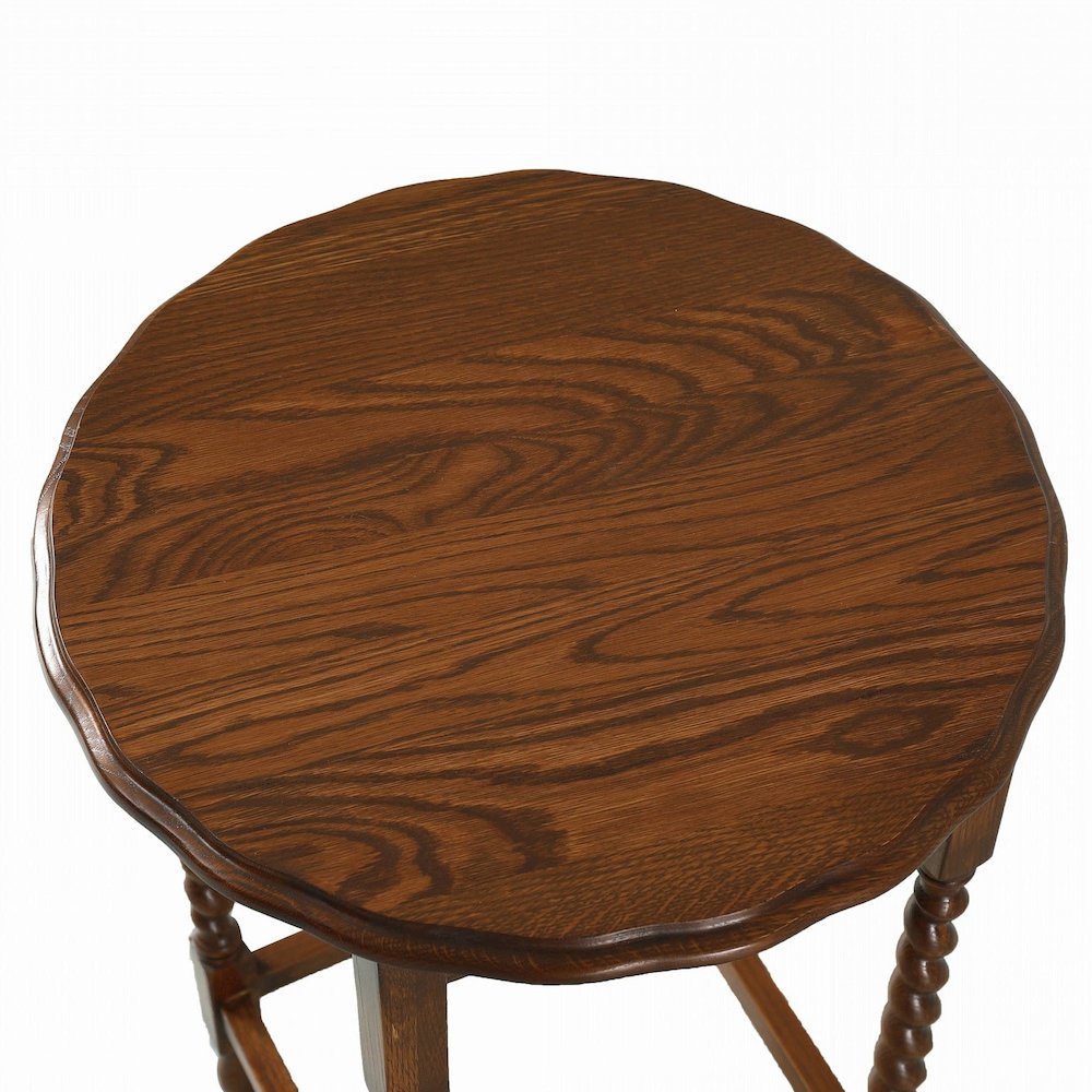 Mission Oak End Table With Barley Twist Legs - Walnut. Picture 5