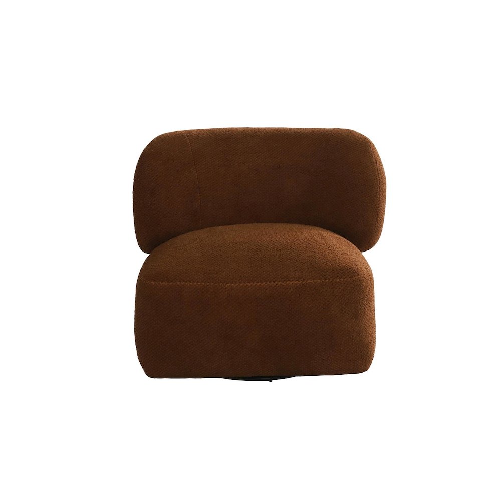 Forma Mid-Century Modern Swivel Livingroom Chair - Brown. Picture 1