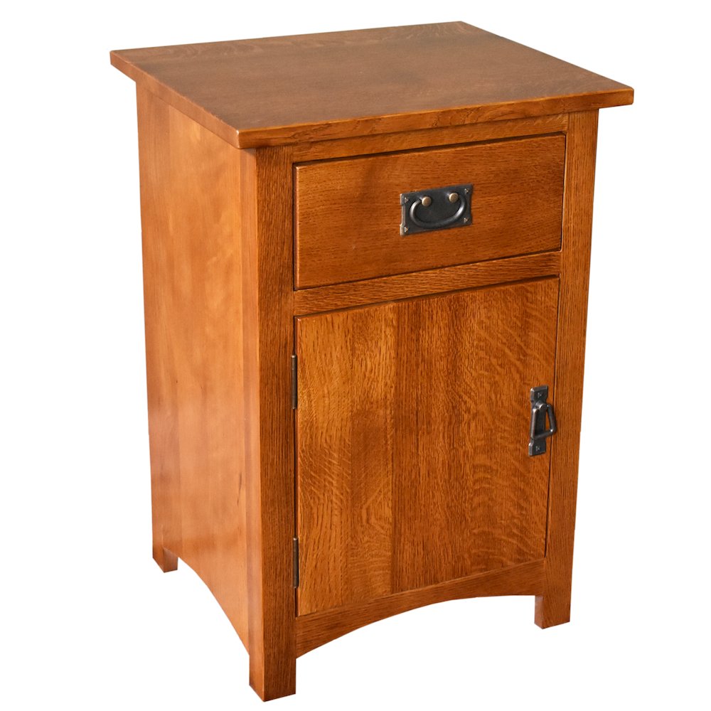 Mission Quarter Sawn Oak 1 Door/Drawer Nightstand Michael Cherry-MC-A. Picture 2