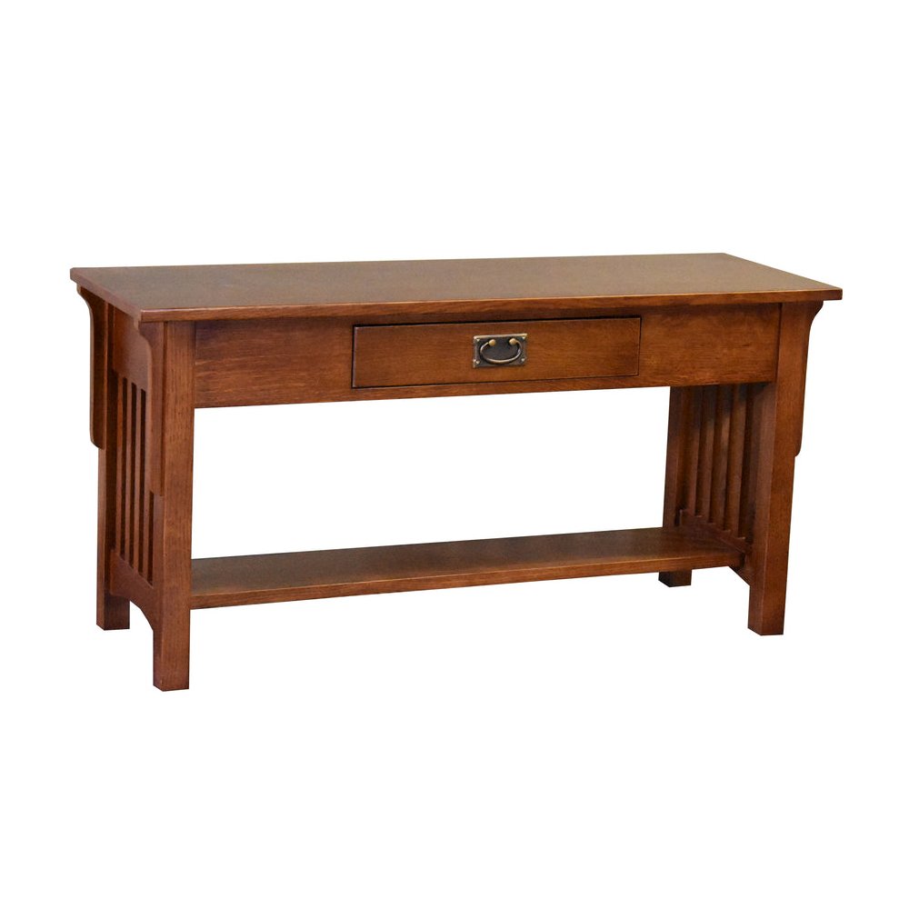 Mission 1 Drawer Crofter Style Console Table - Michael's Cherry Stain. Picture 1