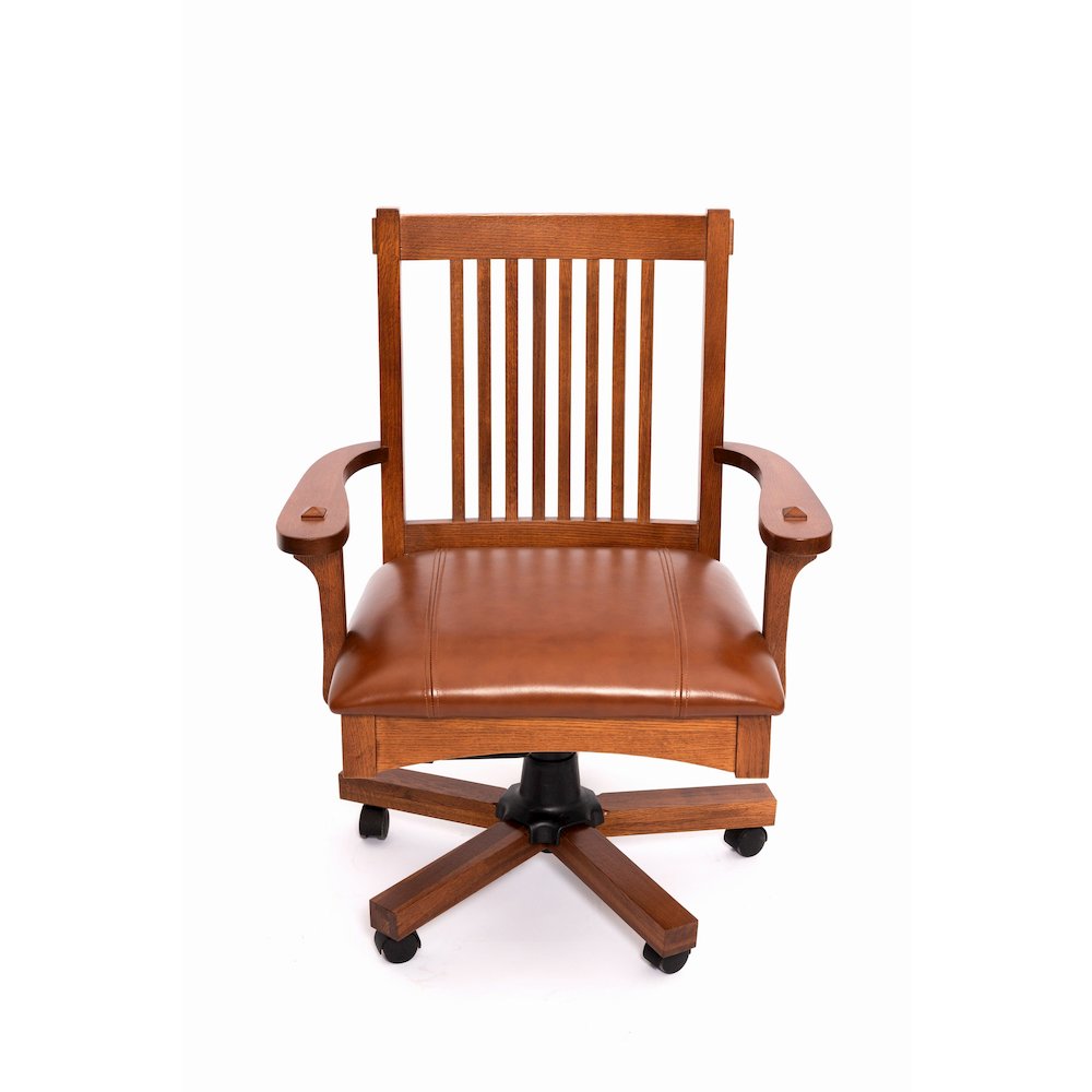 Arts and Crafts Mission Oak Office Chair - Michael's Cherry. Picture 1