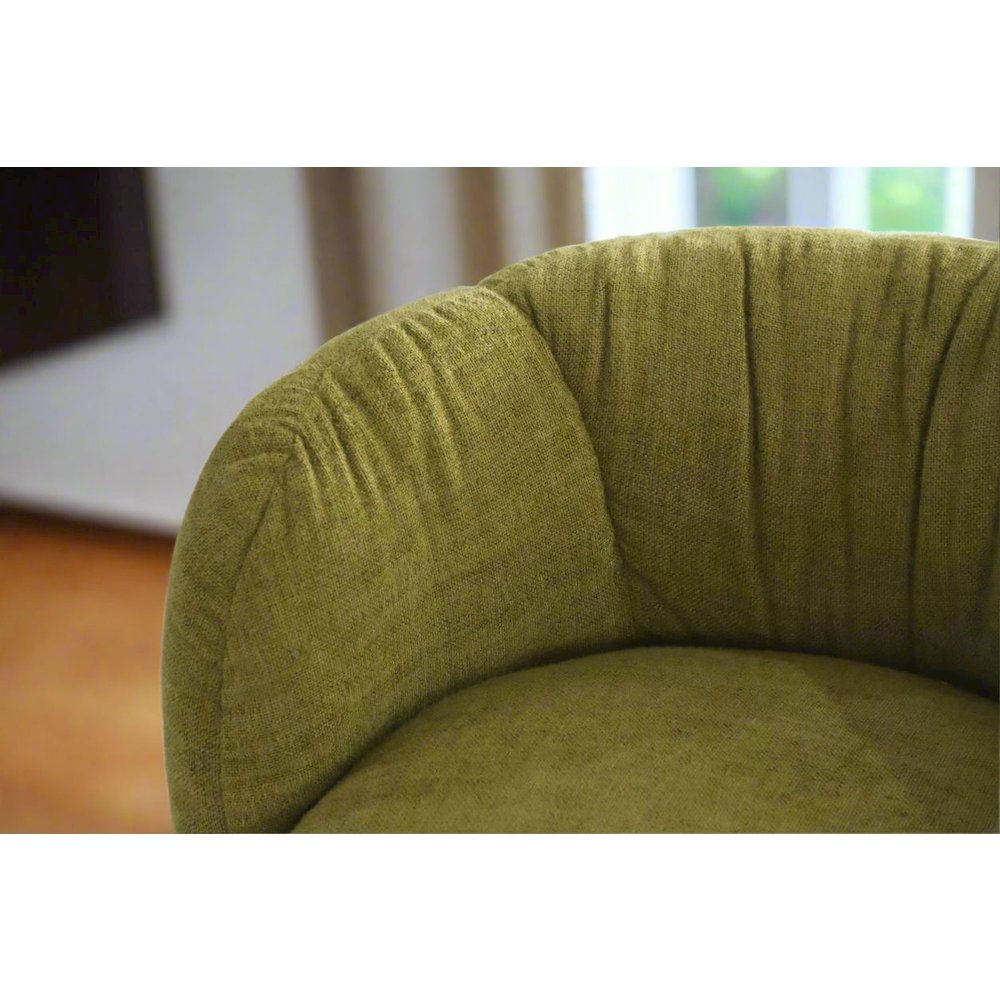Nest Collection Mid-Century Modern Swivel Arm Chair - Green. Picture 5