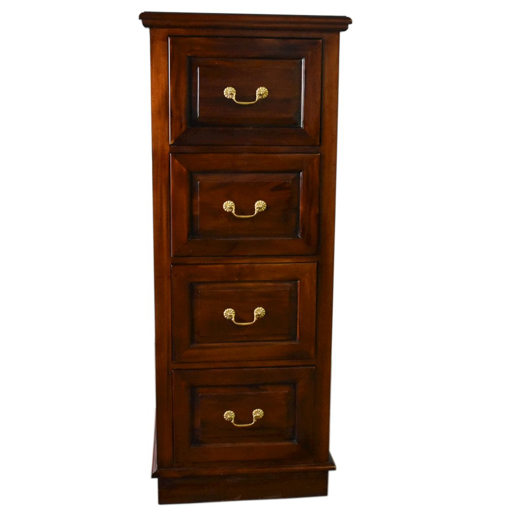 Legacy 4 Drawer File Cabinet - Brown Walnut. Picture 3