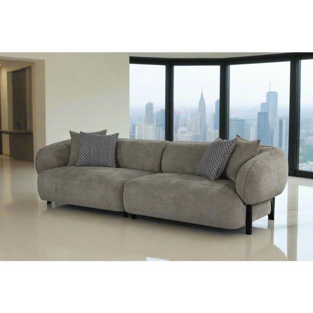 Nova Mid-Century Modern Sectional 4-Seater Sofa - 117". Picture 2