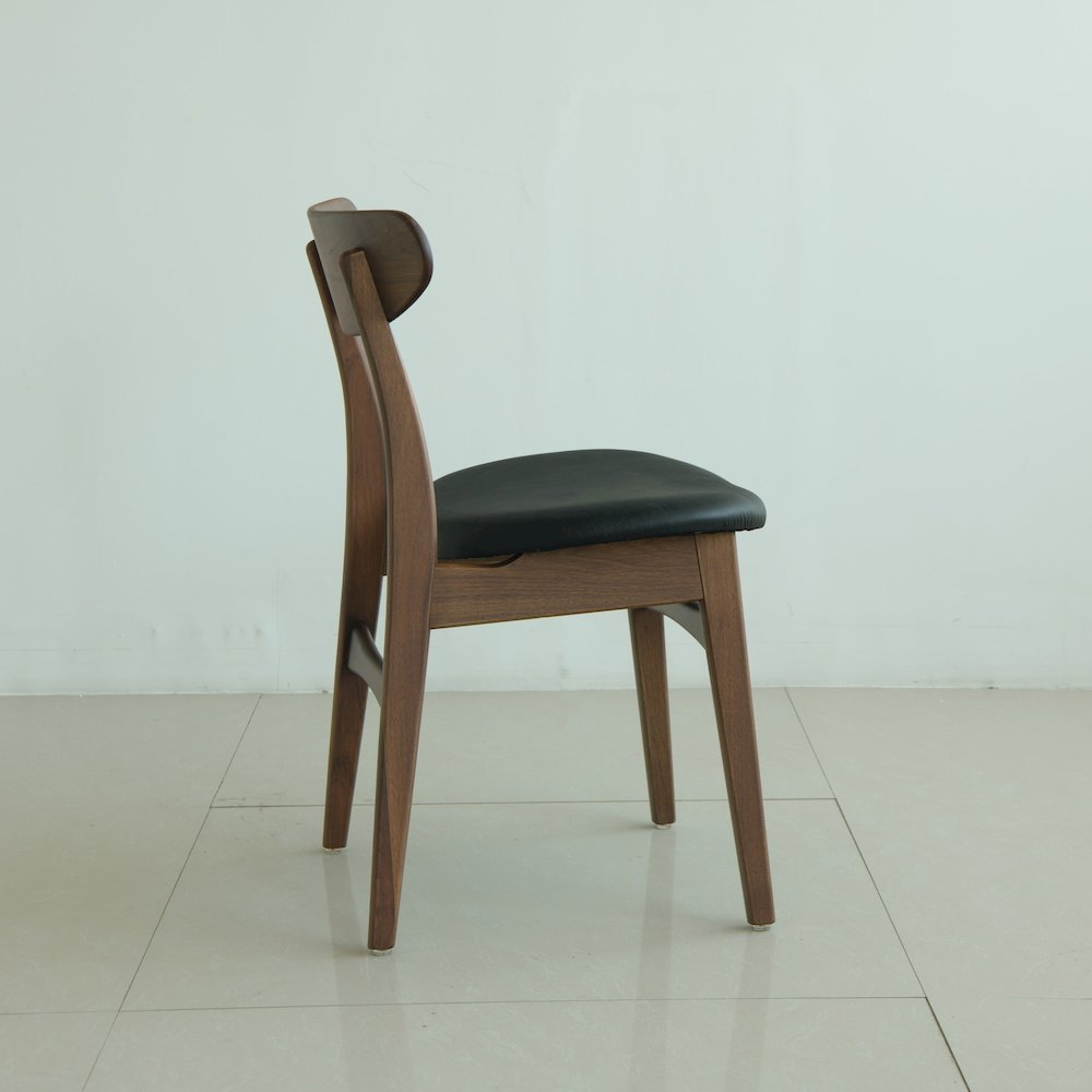 Set of 6 Isabella Mid-Century Dining chair - Solid American Black Walnut. Picture 3