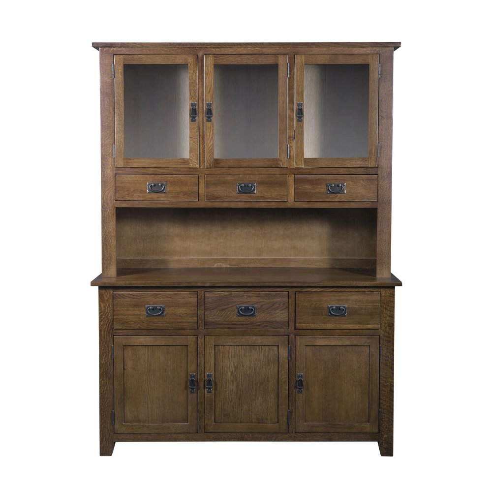 Mission 6 Door & 6 Drawer China Cabinet - Walnut - 59". Picture 2