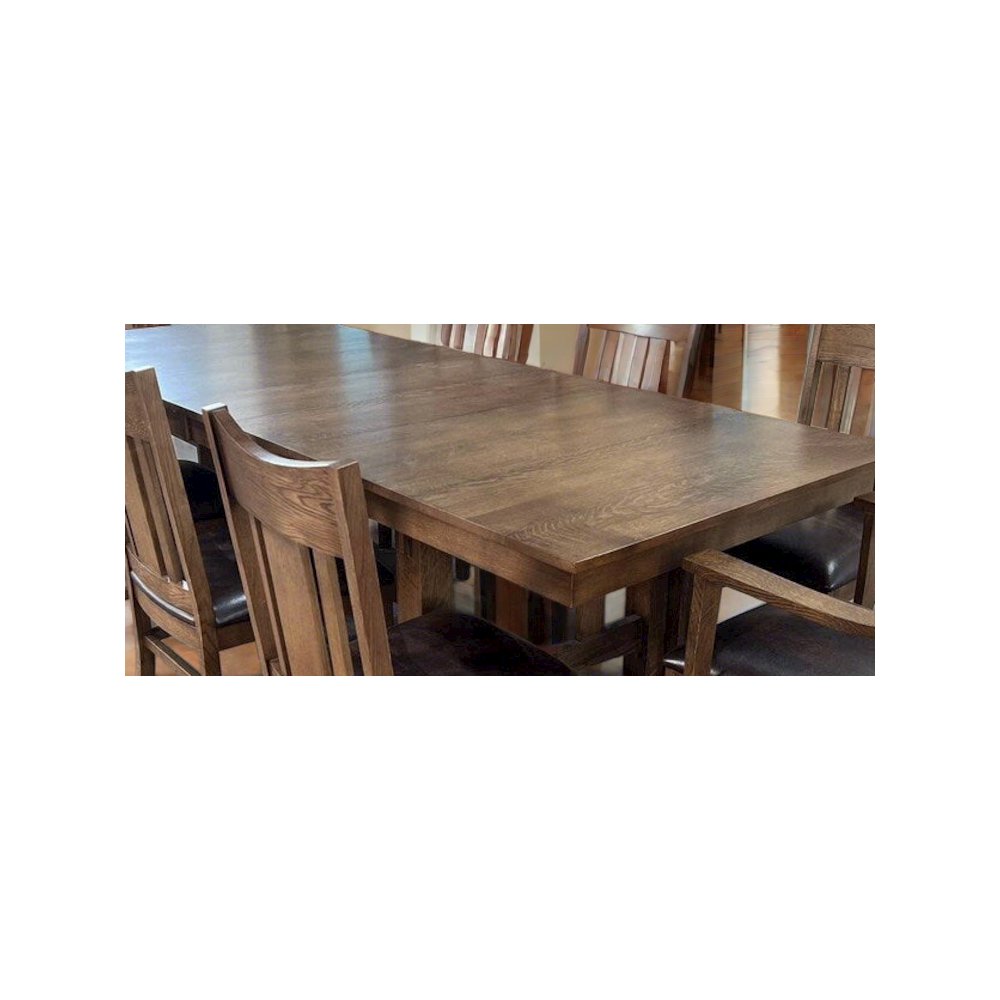 Mission Quarter Sawn Oak Dining Table - Walnut. Picture 3