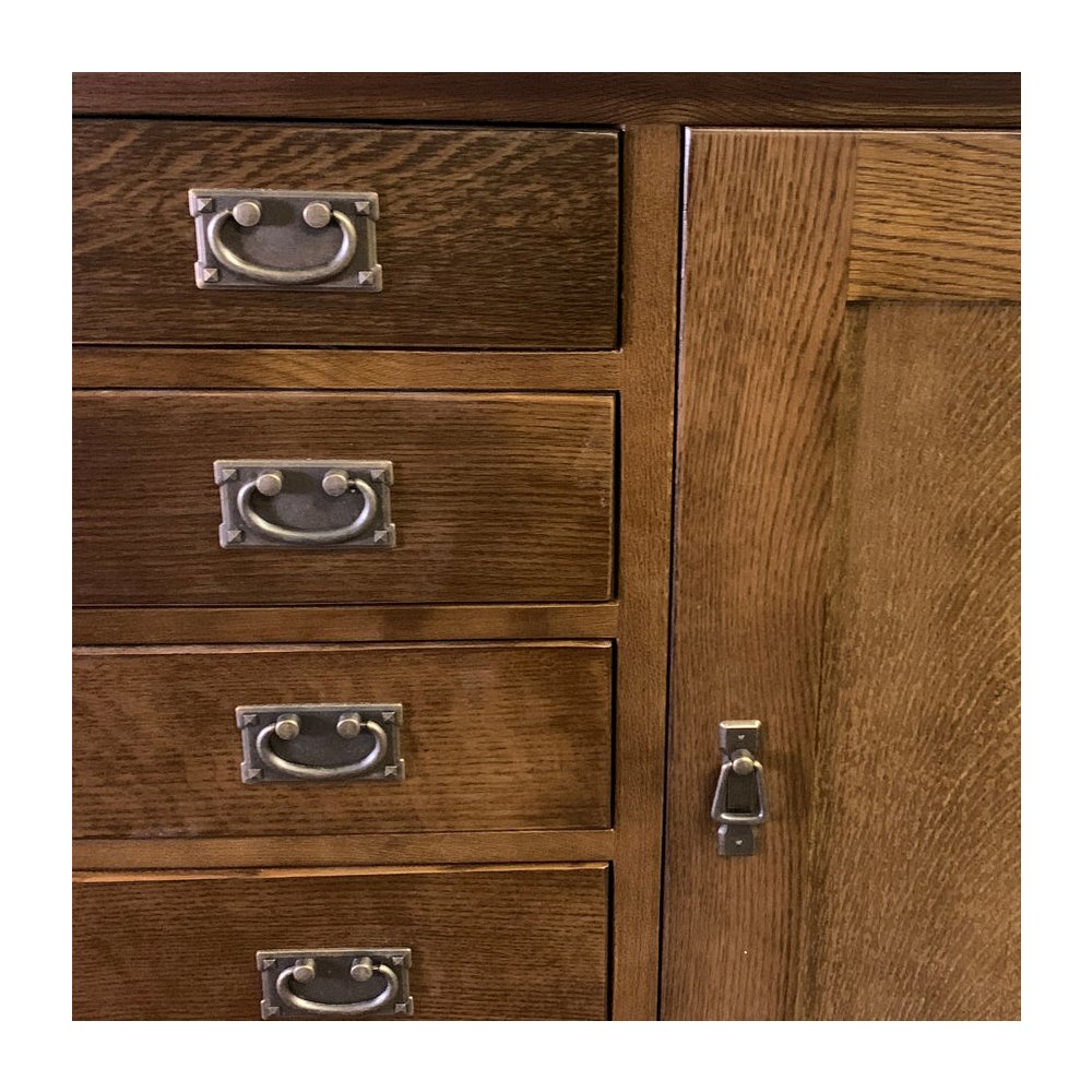 Mission 7 Drawer Sideboard With 2 Doors - Walnut (Aw) - 82". Picture 3