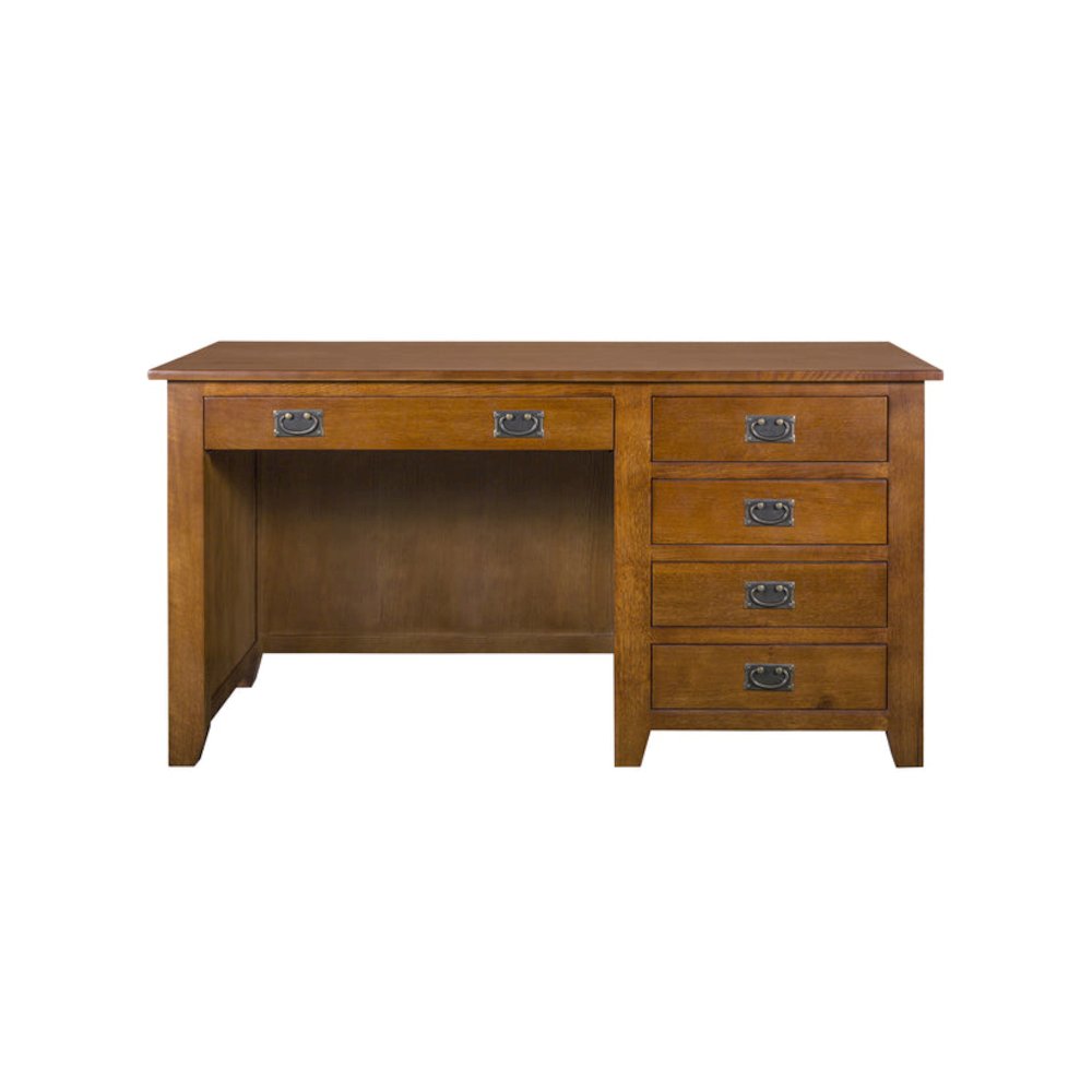 Mission 5 Drawer Library Desk - Michael's Cherry. Picture 3