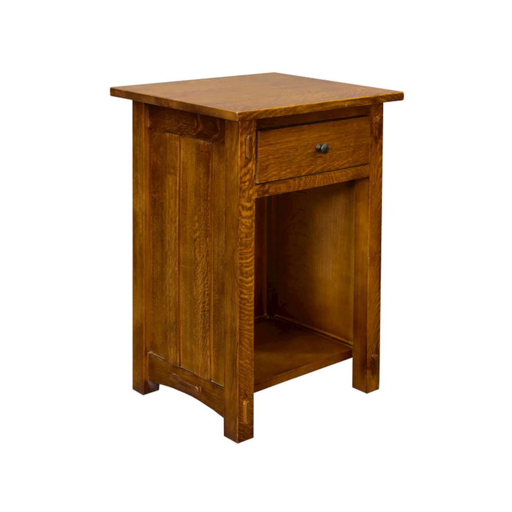 Mission Solid Quarter Sawn Oak 1 Drawer End Table. Picture 1
