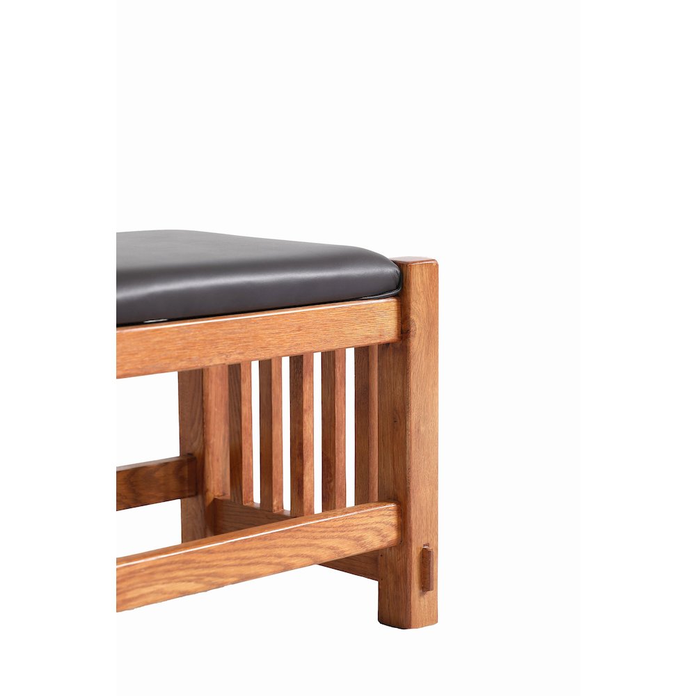 Mission Oak Foot Stool - Spindles - Michael's Cherry. Picture 4