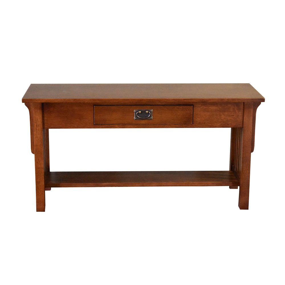 Mission 1 Drawer Crofter Style Console Table - Michael's Cherry Stain. Picture 2