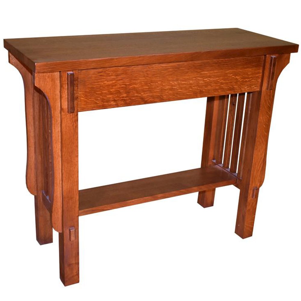 Arts & Crafts Crofter Console Table - Michael's Cherry. Picture 1