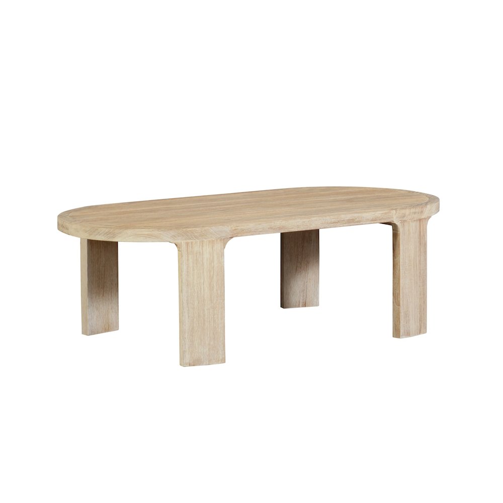 Eclipse Outdoor Solid Teak Wood Natural Look Coffee Table. Picture 3