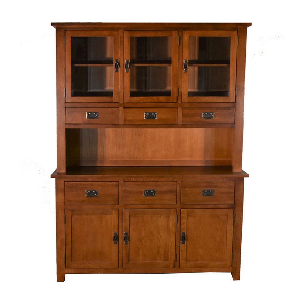 Mission 6 Door & 6 Drawer China Cabinet - Michael's Cherry - 59". Picture 1